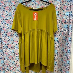 NWT 3x short sleeved babydoll shirt